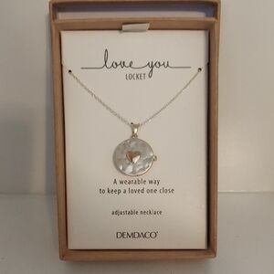 Demdaco Silver Heart Locket Necklace